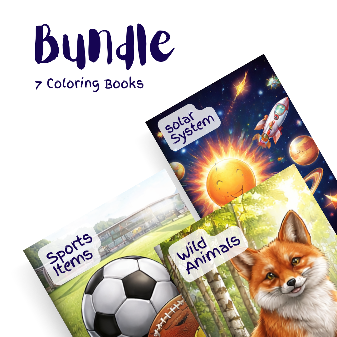 Adventure & Action Pack Bundle – 7 Coloring Books